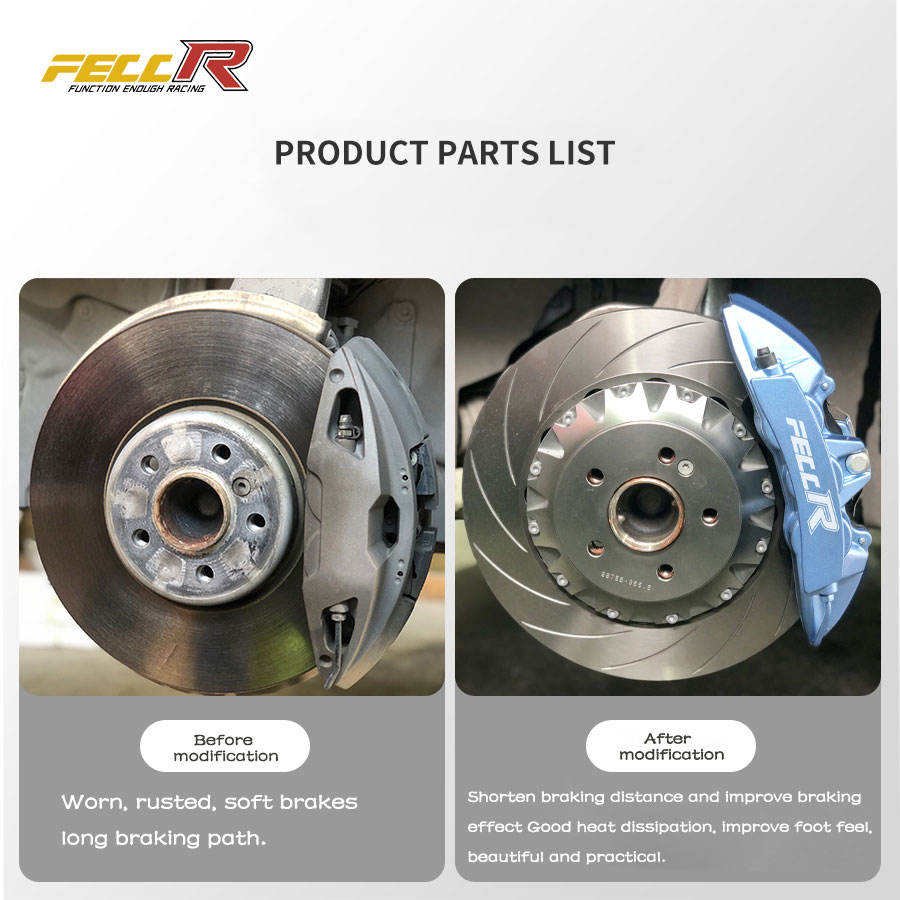 Auto Brake System Modified Big Brake Kit 6 Pistons Brake Caliper for Benz W205/W213/W222/W253 18 Inch Popular