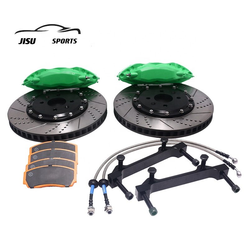 Yellow Car Break Caliper Repair Kit F50 4 Piston with Performance Brake Discs for Car Brake tesla bmw E92 E39 F15 X5
