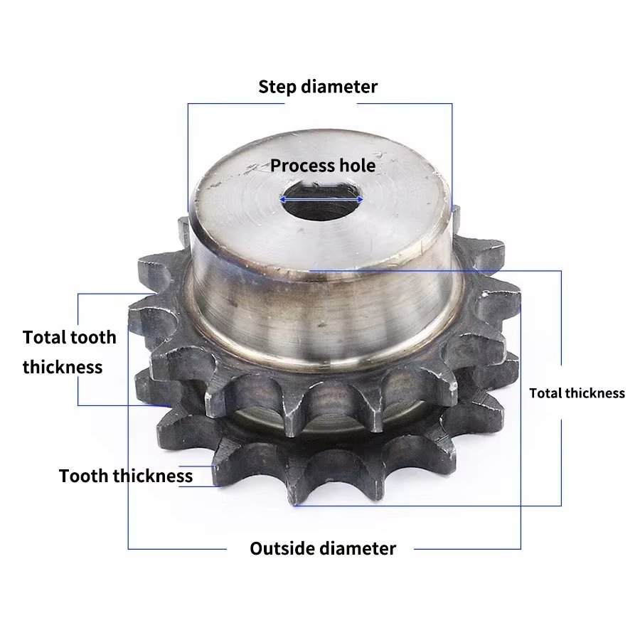 High Quality 6-Point 12A Steel Double Sprocket Chain ISO/DIN/ANSI Certified Motorcycle Brake Drum Sprocket Holder Farm