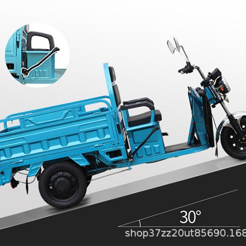 Best Selling Drum Brake Red Cargo Three Wheel Adult Bike Vehicle Electric Tricycle