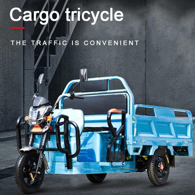 Best Selling Drum Brake Red Cargo Three Wheel Adult Bike Vehicle Electric Tricycle