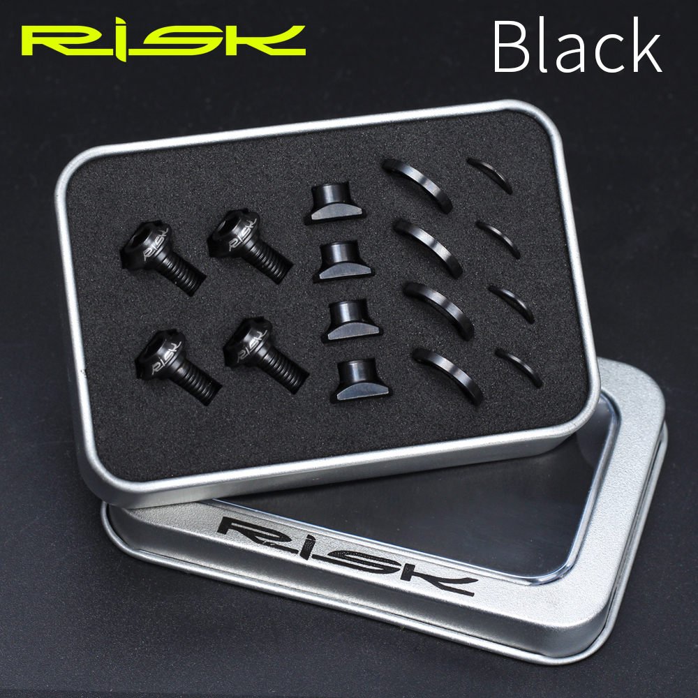 1 Set (16pcs) Road Bike Caliper Brake Shoes Titanium Alloy Fixed Bolts Kit C Brake Caliper Shoes Screw for shimano UT DA
