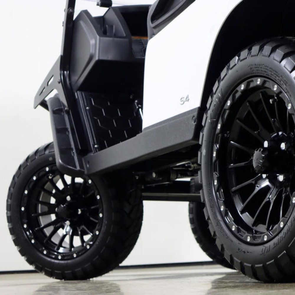 New 4-Passenger Premium Gas Golf Cart 13.5 Engine 4 Ft Lift LED Lights USB Ports 48V Battery Club Car 4-Seater Cargo Deck