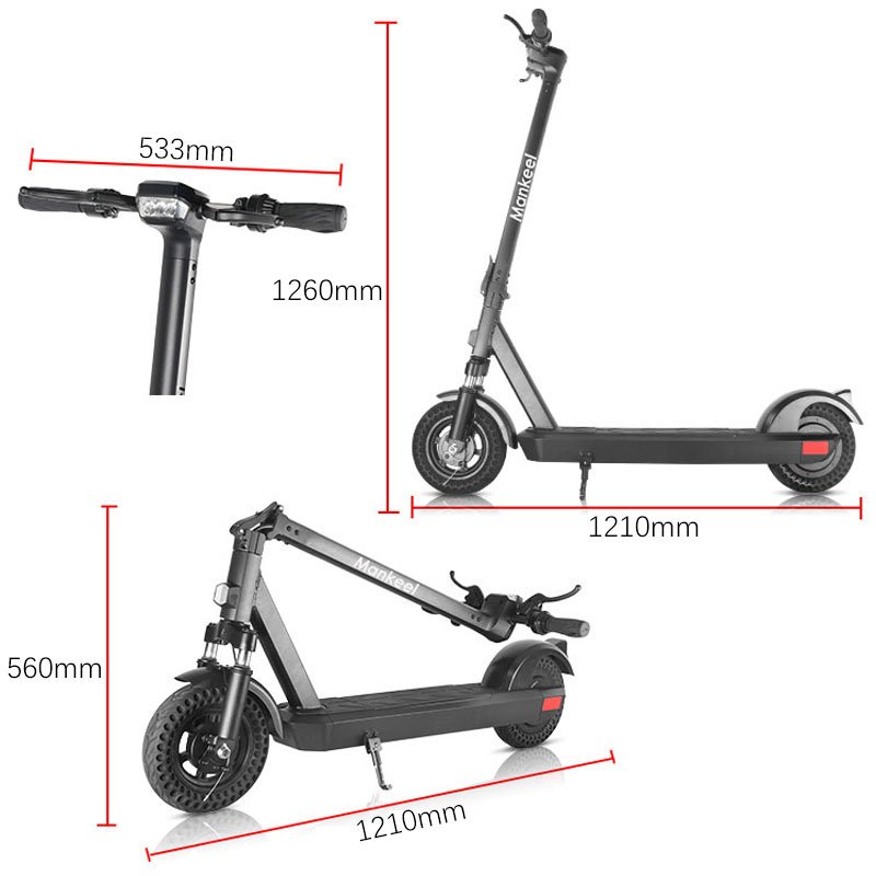 Mankeel Pioneer Private Folding Mobility Scooters 10 Inch Tire Two Wheel Kick Dual Motor Scooter Electric for Adults