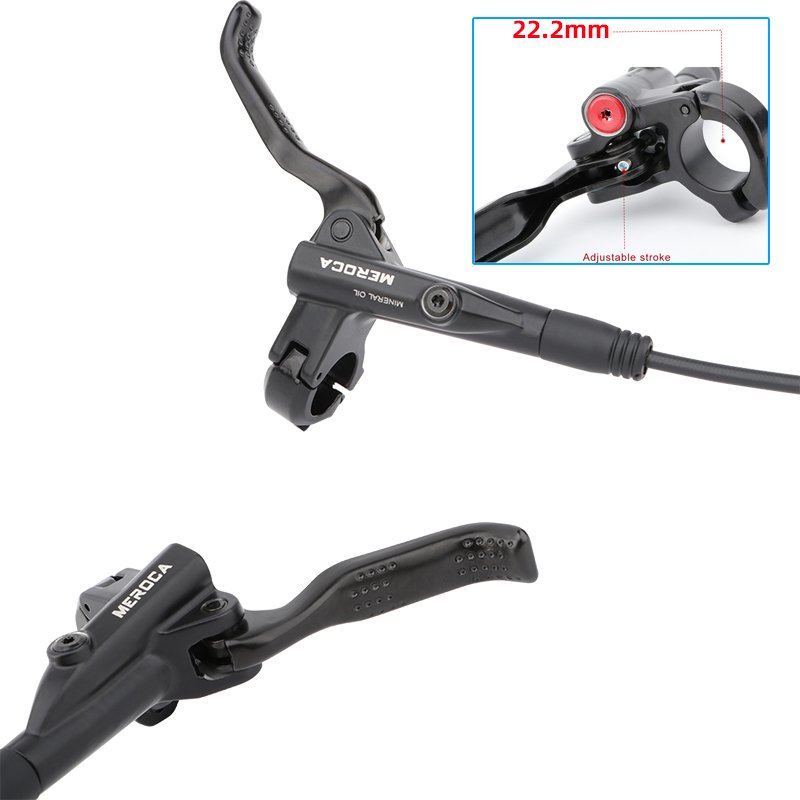 MEROCA MTB 4 Piston Brake Pads Set Hydraulic Oil Disc Brakes for Bike 160mm Front Right & Rear Left 800/1400mm Compatibility
