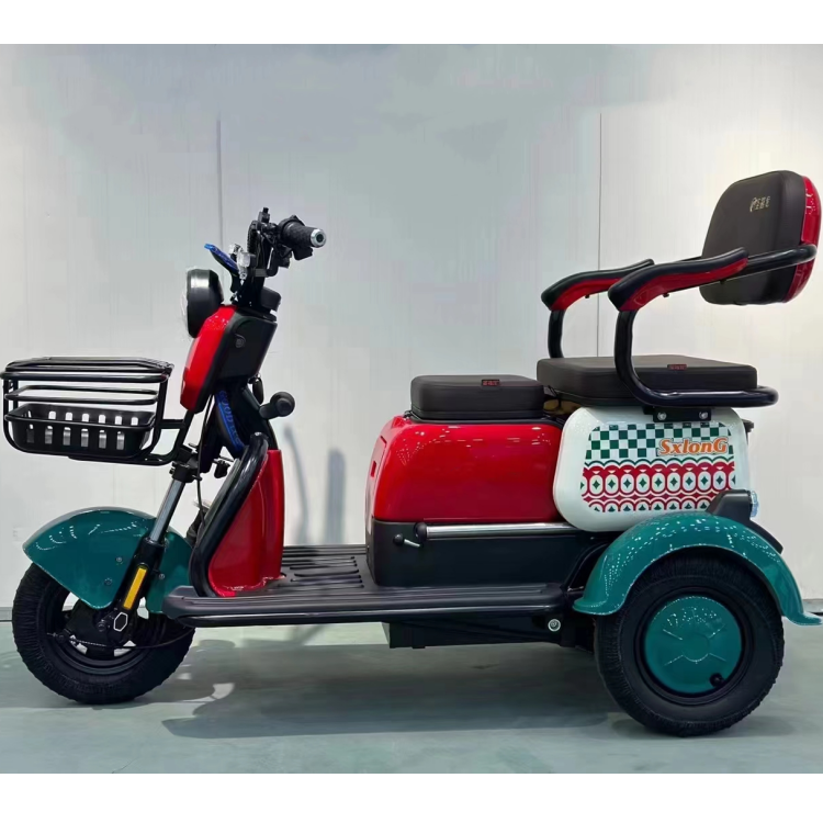Manufacture Household Moped E Trike Compact Light 3 Wheel Tricycle Electric 600W 800w 1000w Electric Tricycle with Child Seat