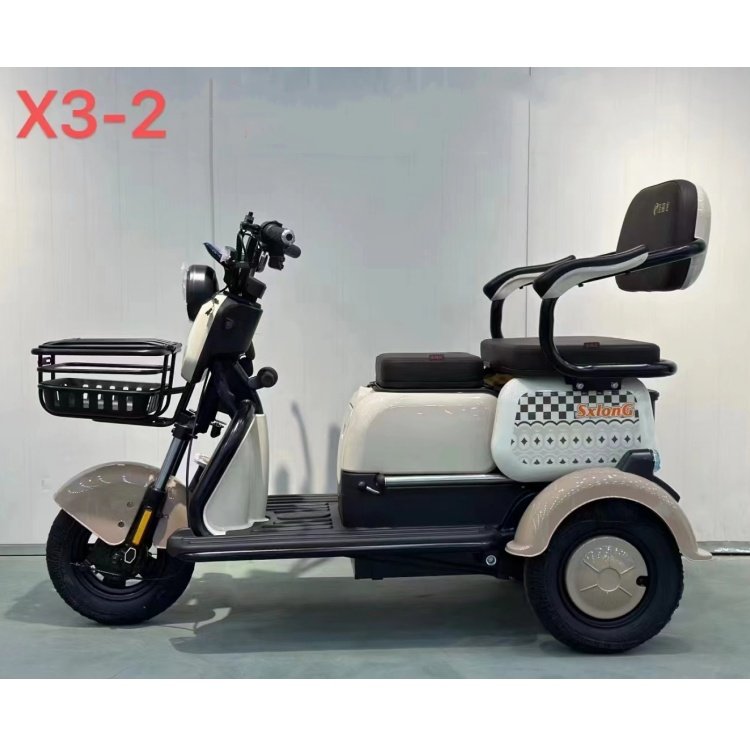 Manufacture Household Moped E Trike Compact Light 3 Wheel Tricycle Electric 600W 800w 1000w Electric Tricycle with Child Seat