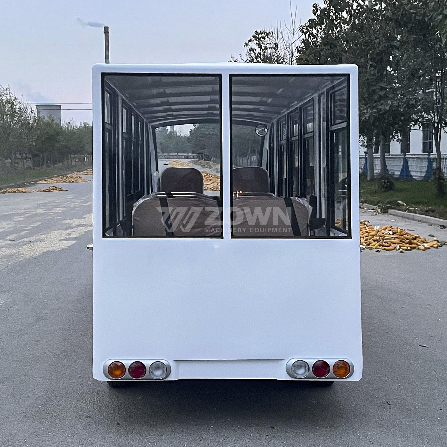 Hot Sale 4 Wheel Low Speed Electric Bus 18 Seats Mini Bus 11KW AC Motor Electric Shuttle Bus for School