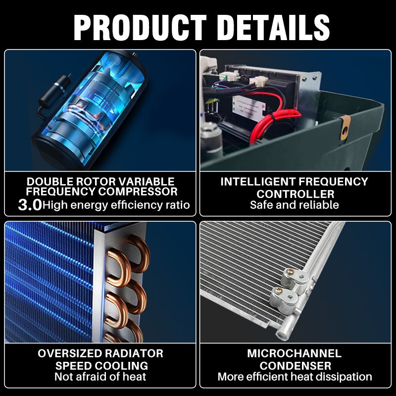 Roof Rooftop Mounted Van Camper Climate Aire Acondicionado Electrico 12V Camion Air Conditioning 24V 12 Volt Air Conditioner