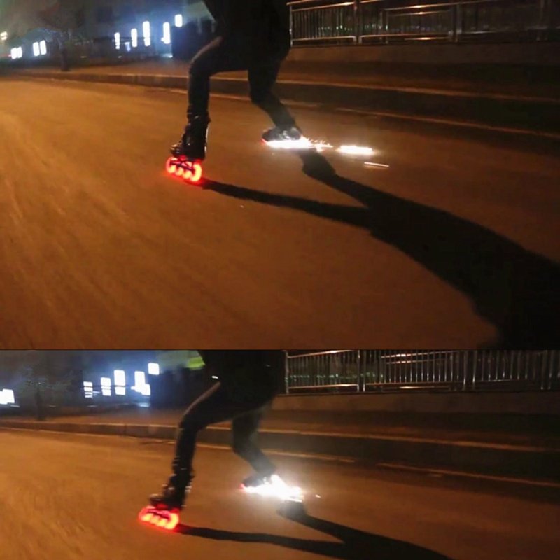 Colorful Dazzling Light, Electric Flint Wheels, Sparkling Night Light Brake Roller Skates, Ice Skates, 52 Flint Wheels