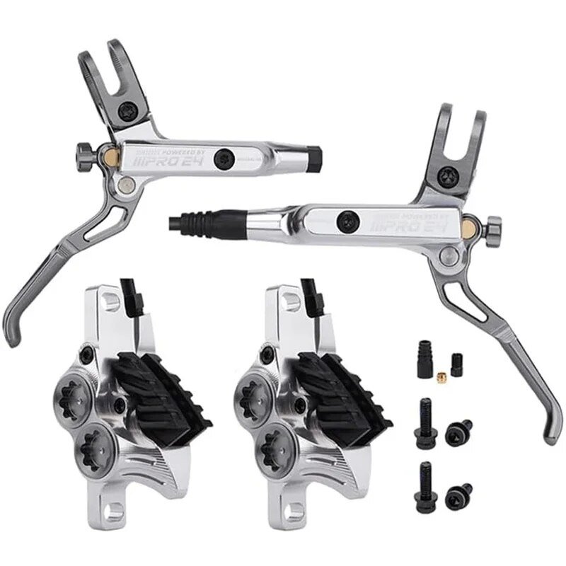 IIIPRO Mountain Bike Hydraulic Disc Brake 4 Piston Road Mountain Bike Disc Brake Set Front 800mm Rear 1550mm Bicycle Brake