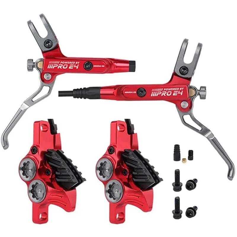 IIIPRO Mountain Bike Hydraulic Disc Brake 4 Piston Road Mountain Bike Disc Brake Set Front 800mm Rear 1550mm Bicycle Brake