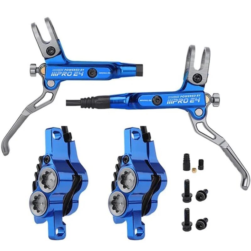 IIIPRO Mountain Bike Hydraulic Disc Brake 4 Piston Road Mountain Bike Disc Brake Set Front 800mm Rear 1550mm Bicycle Brake