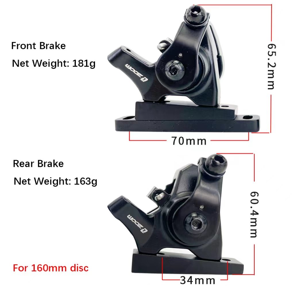Road Bike Flat Mounted Double Piston Mechanical Disc Brake Calipers Ultra-light Disc Brake 140mm Bicycle Accessories