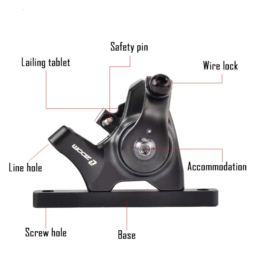 Road Bike Flat Mounted Double Piston Mechanical Disc Brake Calipers Ultra-light Disc Brake 140mm Bicycle Accessories