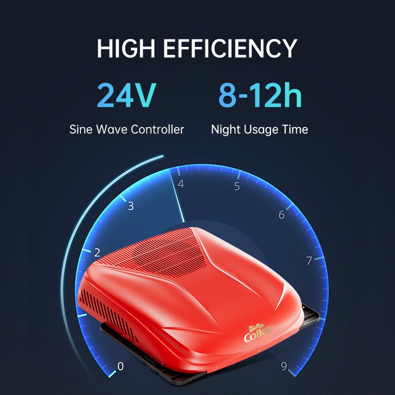 2200W Cooling Capacity Energy Efficient Air Conditioning Systems Truck Roof AC 24V Auto Parking Air Conditioner for Caravan