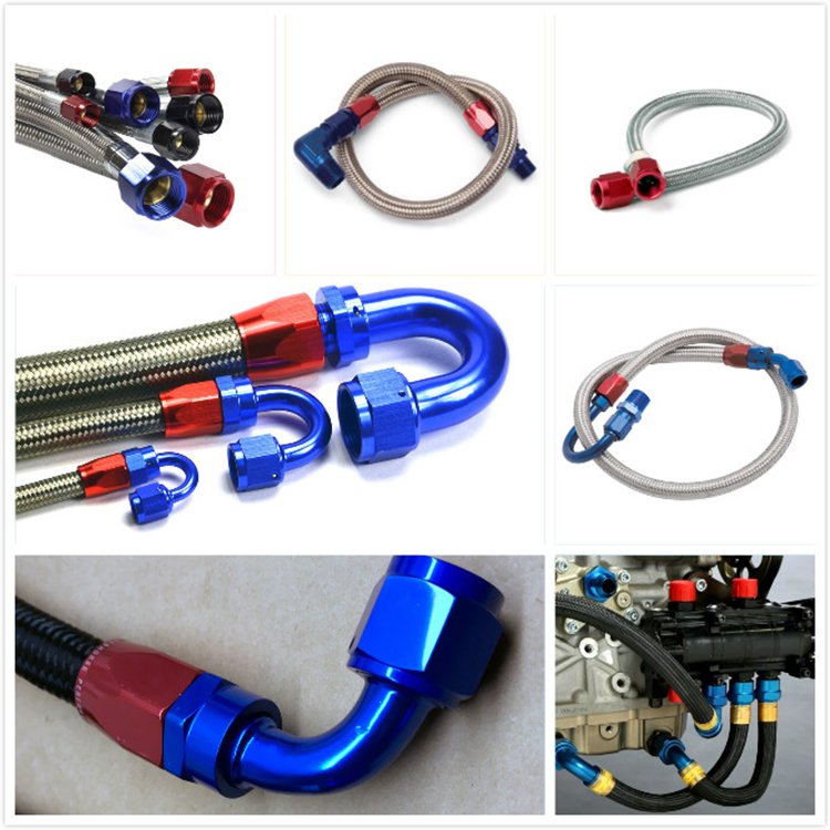 Racing Automotive An4 An6 An8 An10 An12 An16 An20 Nylon Stainless Steel Braided E85 Oil Cooler Fuel Line Rubber Hose