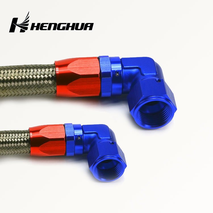Racing Automotive An4 An6 An8 An10 An12 An16 An20 Nylon Stainless Steel Braided E85 Oil Cooler Fuel Line Rubber Hose