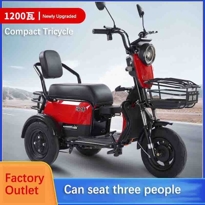 Wholesale 1000W Smart Electric Passenger Tricycle Elderly Electric Scooter 2 Person Electric Tricycle