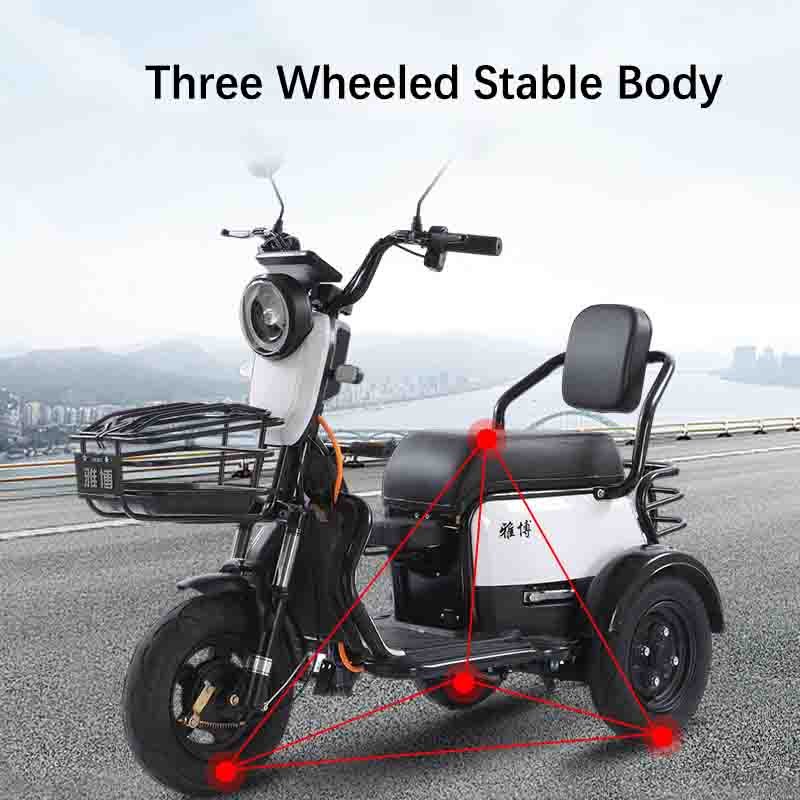 Wholesale 1000W Smart Electric Passenger Tricycle Elderly Electric Scooter 2 Person Electric Tricycle
