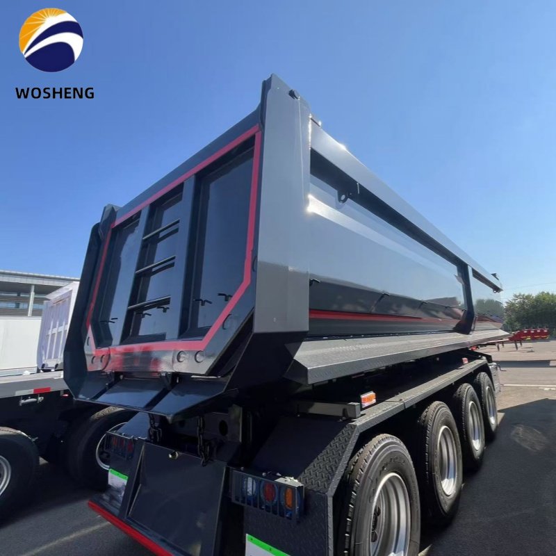 Top Manufacturer for 3 Axles 4 Axles Tilting Rear Dump Semi Trailer Truck Tipper Dump Semi Trailer with Cheaper Price