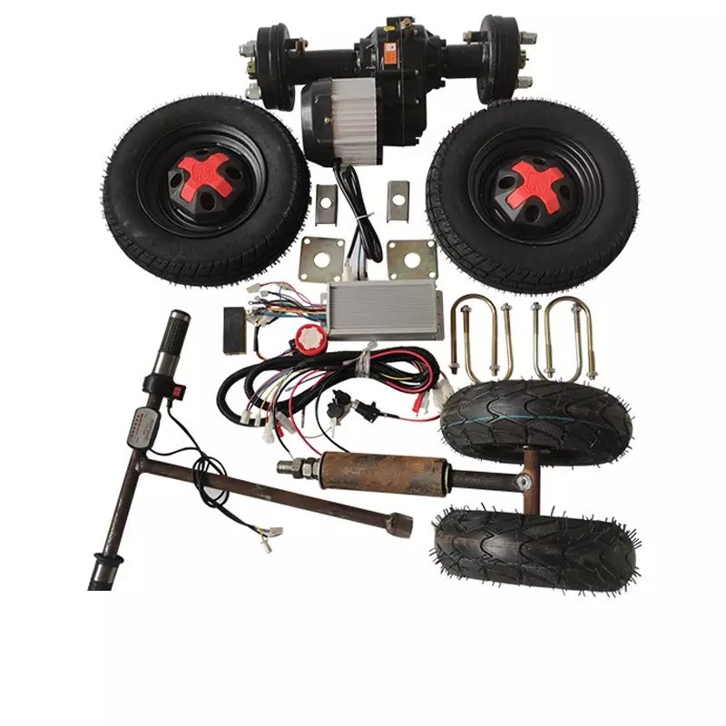 Low Speed 48V 60V 500W 800W 1200W Electric Tricycle Complete Drum Brake Rear Differential Axle