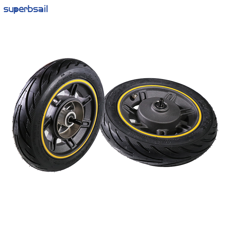 Superbsail EU Stock 10 Inch E Scooter Front Wheel Vacuum Tubeless Tire Assembly 60/70-6.5 55 PSI for Ninebot Max G30 Scooter