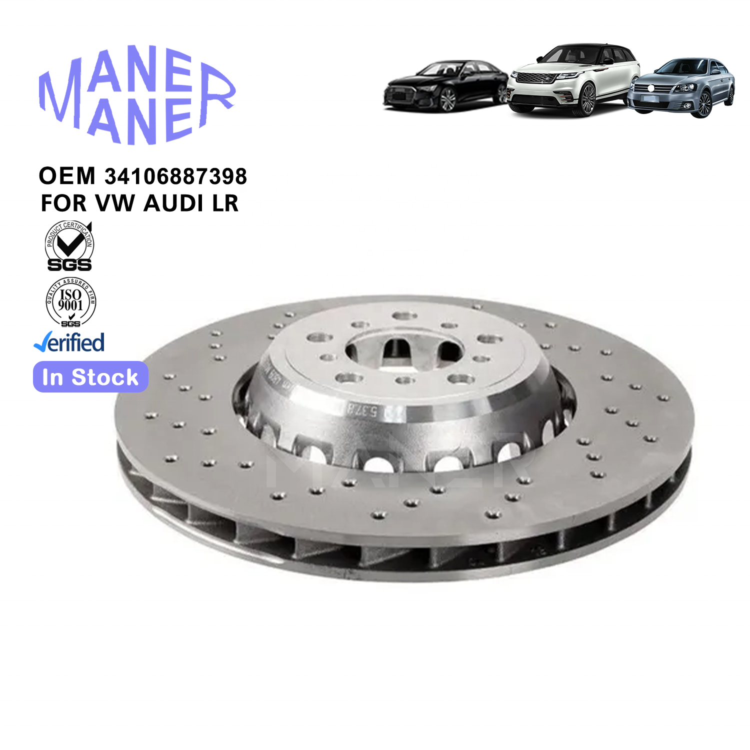 MANER Auto Brake Systems 34106887398 34116860920 Manufacture Well Made Brake Disc for BMW X4 X5 X6 X7 G02 G05 G06 G07 G11