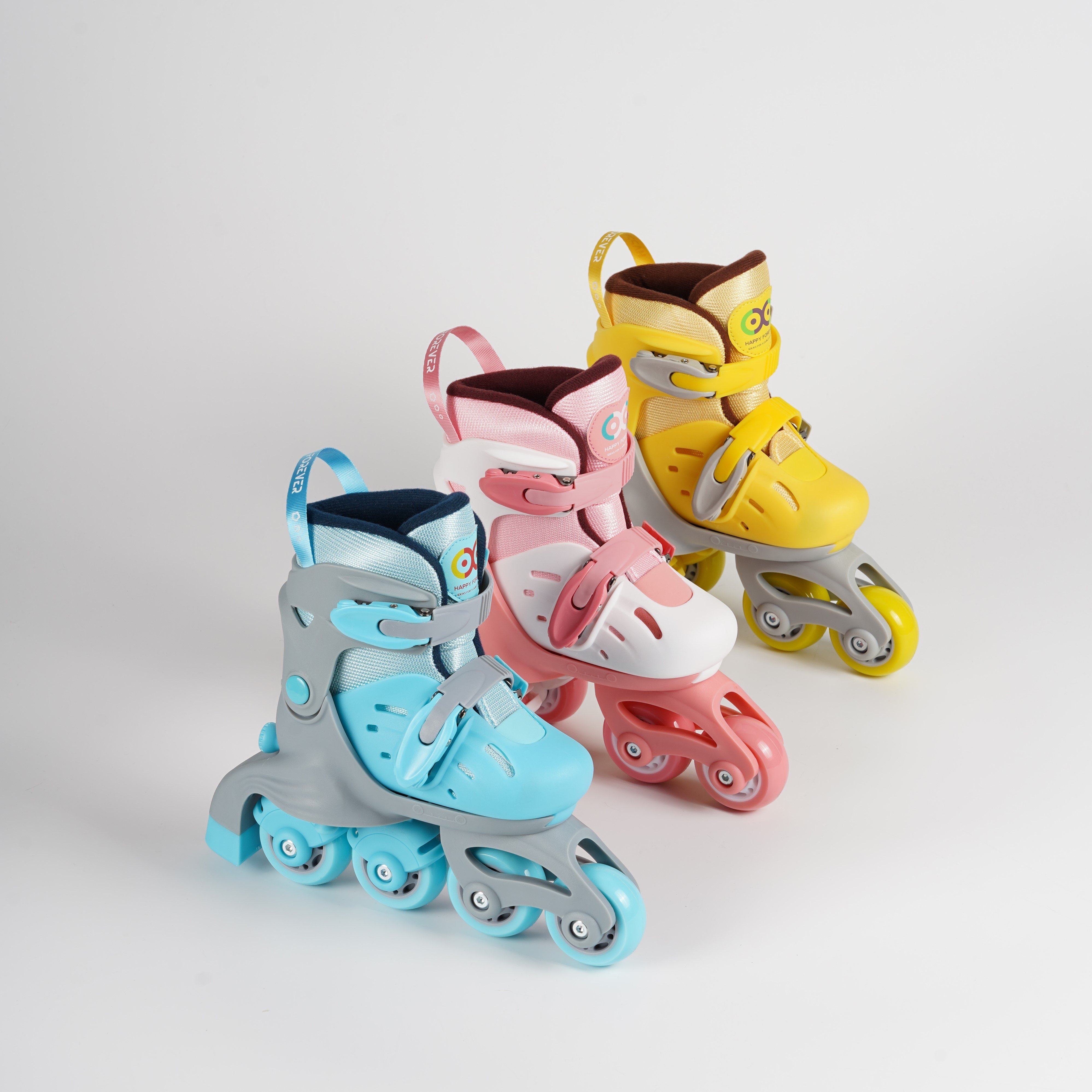 668 Adjustable Four-Wheel Roller Skates Full Flash PU Wheel Inline Quad Convertible Design for Boys and Girls