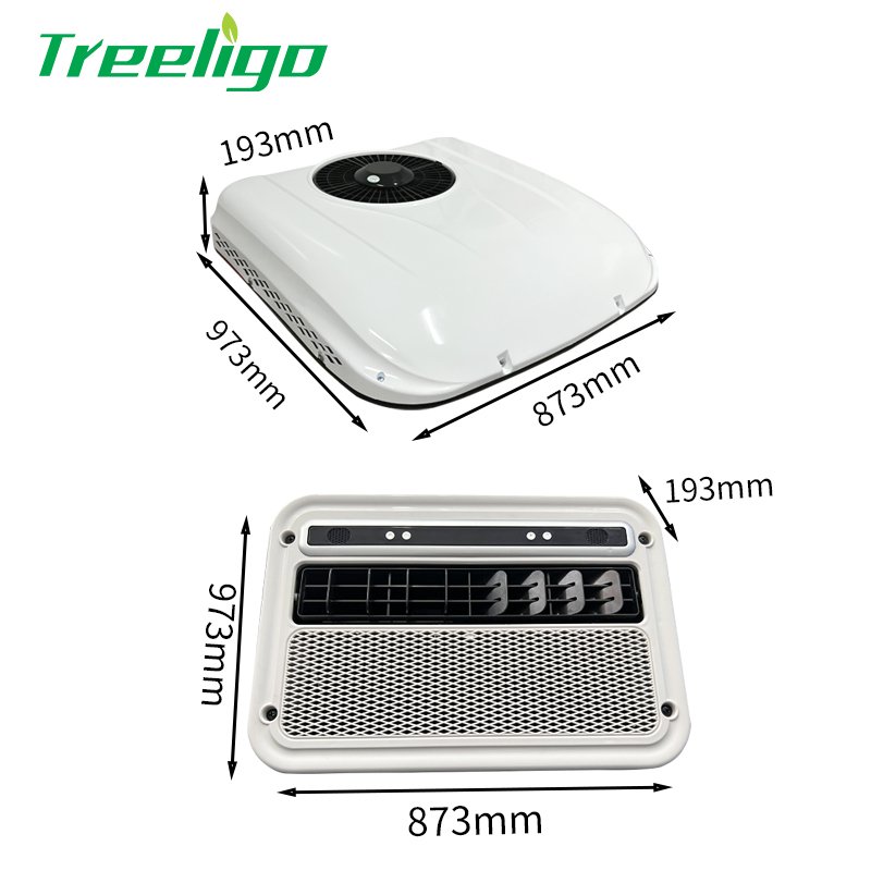 Roof Mounted 12 Volt Rooftop Air Conditioning Dc 12v 24v Electric Parking Air Conditioner For Car Van Truck Bus Caravan