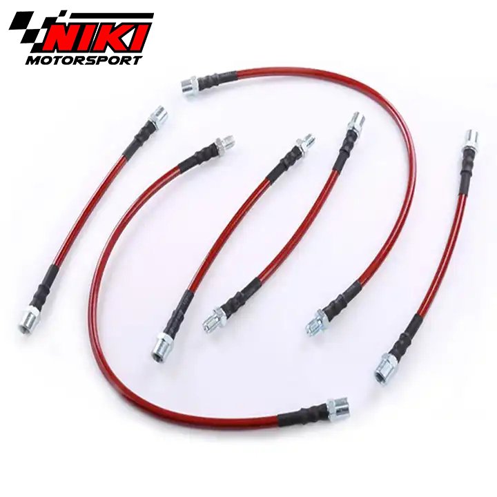 For BMW E32 E34 E36 3 5 7 Series Euro Front Rear Stainless Steel Braided Oil Brake Line Cable Hose