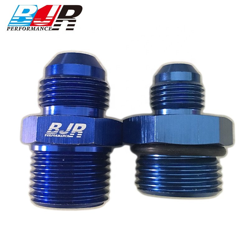 BJR Thread Hose Brake Fitting Straight AN4 to Metric Adapter
