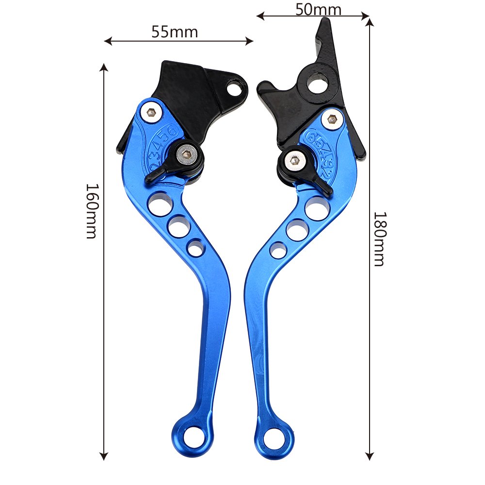 1 Pair Alloy Motorcycle Brake Handle CNC Motorcycle Clutch Drum Brake Lever Handle Moto Accessories Fit for Motorbike