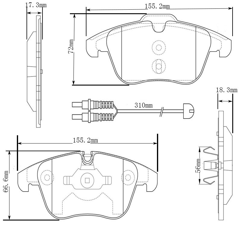 Quality China Manufacturer Car Ceramic Disc Brake Pads for D1241-8358 RANGE ROVER EVOQUE (L538)