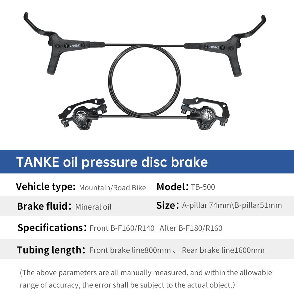 Hydraulic Disc Brake for Mountain Bike 2-Piston Caliper Suitable for Small Hands Fingertip Handlebar Short Grip