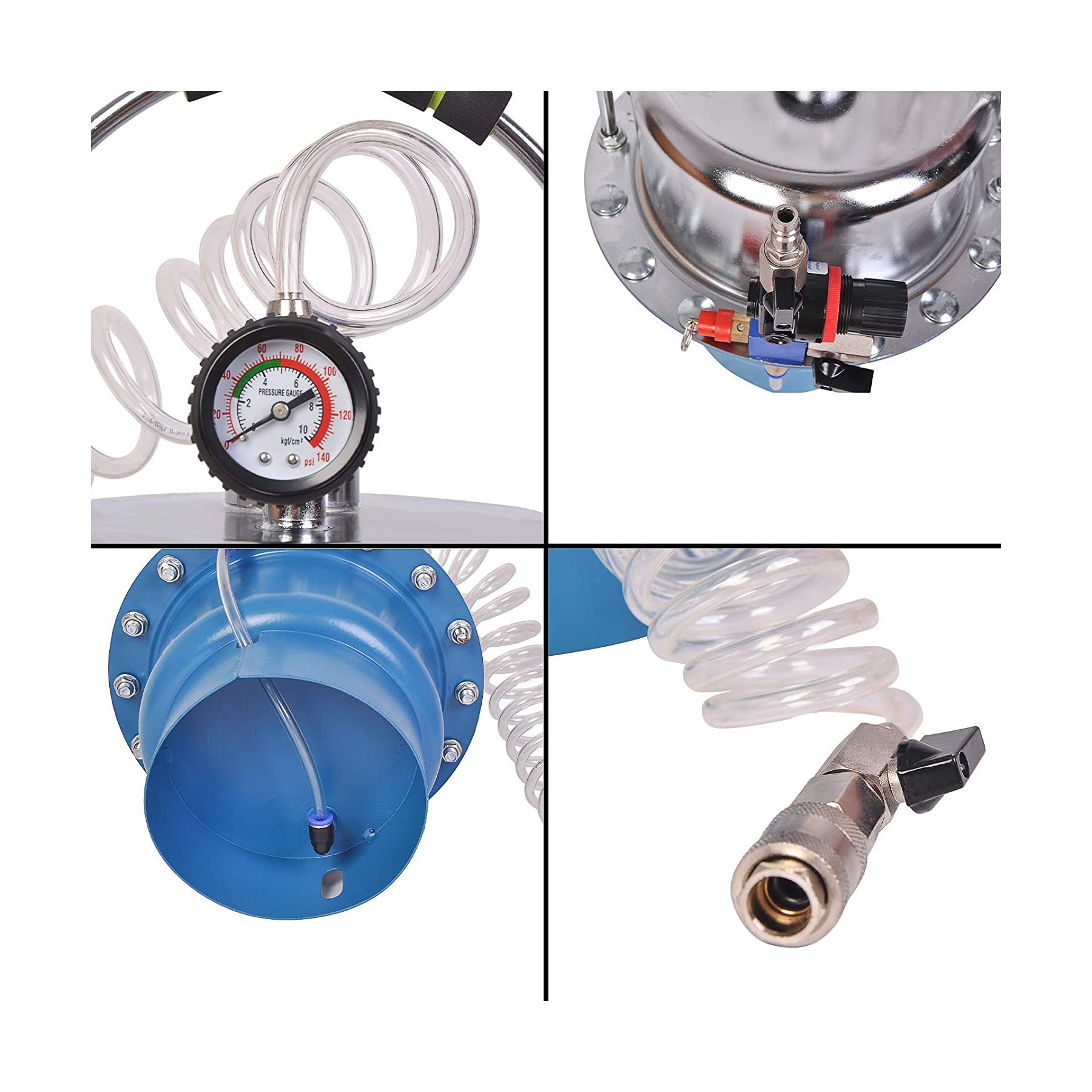 Portable Pneumatic Pressure Bleeder Kit Brake Oil and Fluid Extractor Bleeder Tool