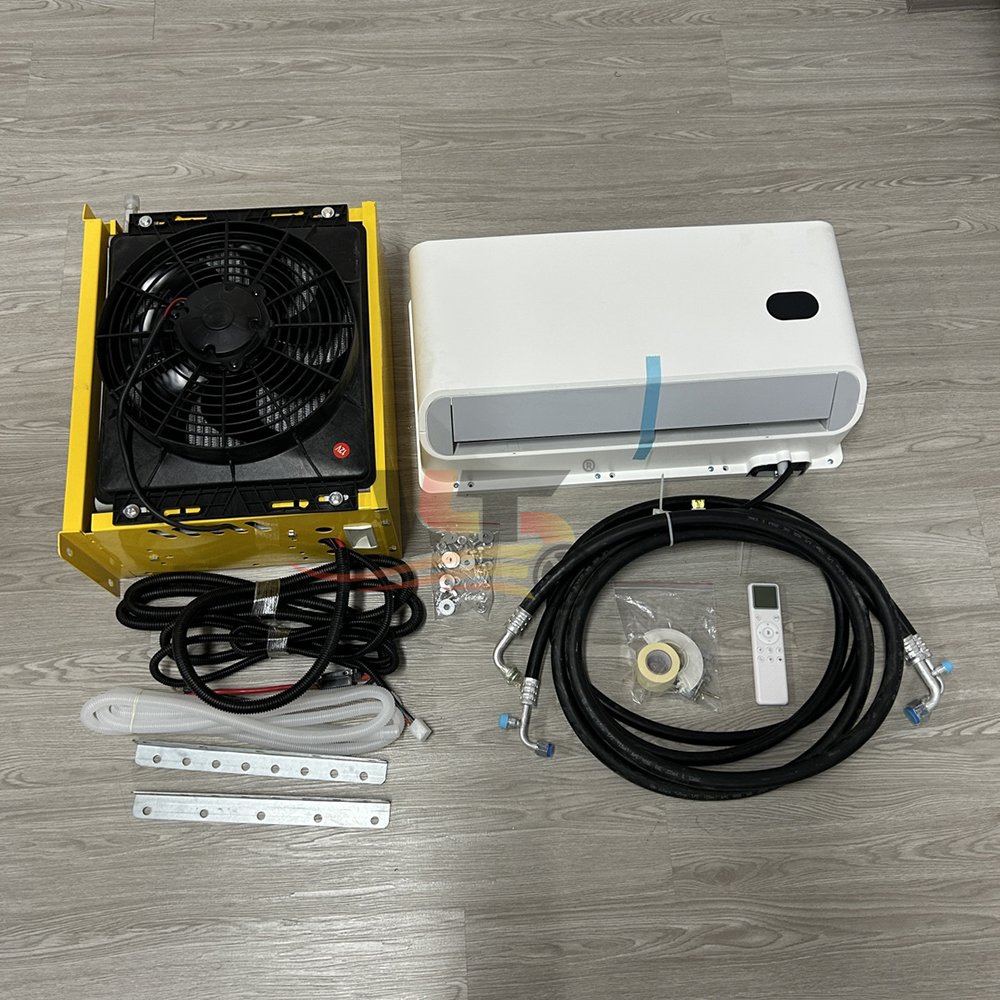 Aire Acondicionado 12V 24V AC Unit Mini Split Air Conditioner and Heater Reefer Truck Refrigeration Unit Vans Customer's LOGO