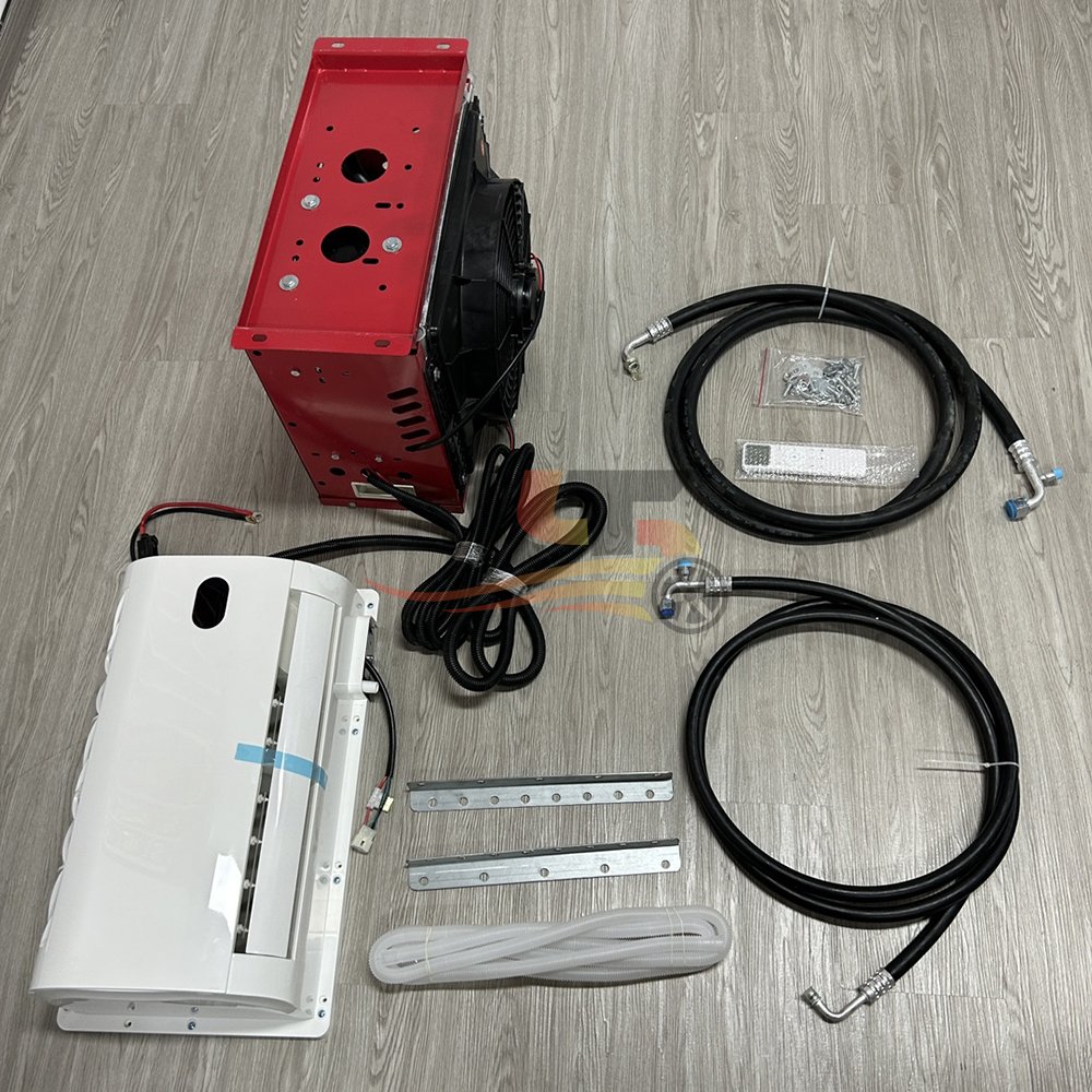 Aire Acondicionado 12V 24V AC Unit Mini Split Air Conditioner and Heater Reefer Truck Refrigeration Unit Vans Customer's LOGO