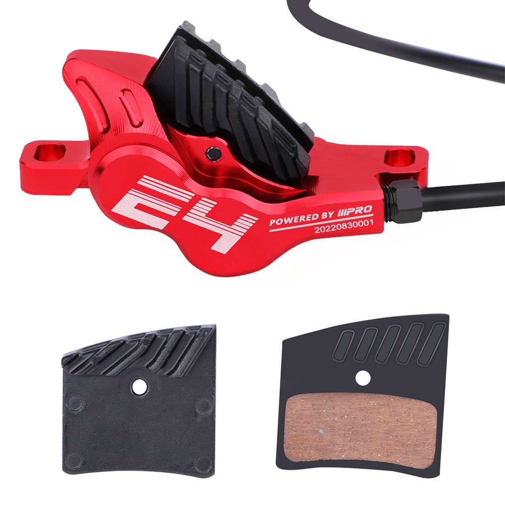 High Quality IIIPRO E4 4 Piston CNC MTB Bike Hydraulic Disc Brake Mountain Bicycle Cooling Braking Pad Set Cycling Parts