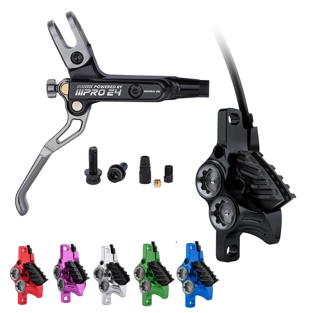 High Quality IIIPRO E4 4 Piston CNC MTB Bike Hydraulic Disc Brake Mountain Bicycle Cooling Braking Pad Set Cycling Parts