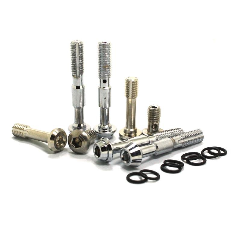Colorful M6 Road Bike Bicycle Disc Caliper Hydraulic Hose Joint Gr5 Titanium Bolt for Shimano Slx