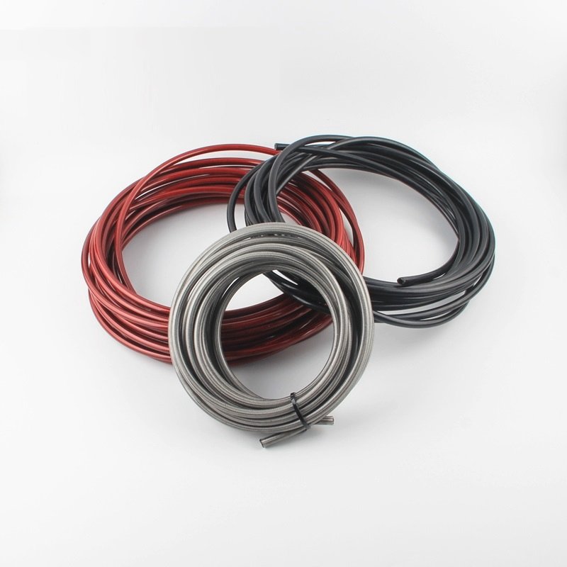 AN3 1M~100M Motorcycle Braided Stainless Steel Nylon Brake Pipe Line Hose Brake Line Gas Oil Fuel Tube Pipe Racing Brake Hose
