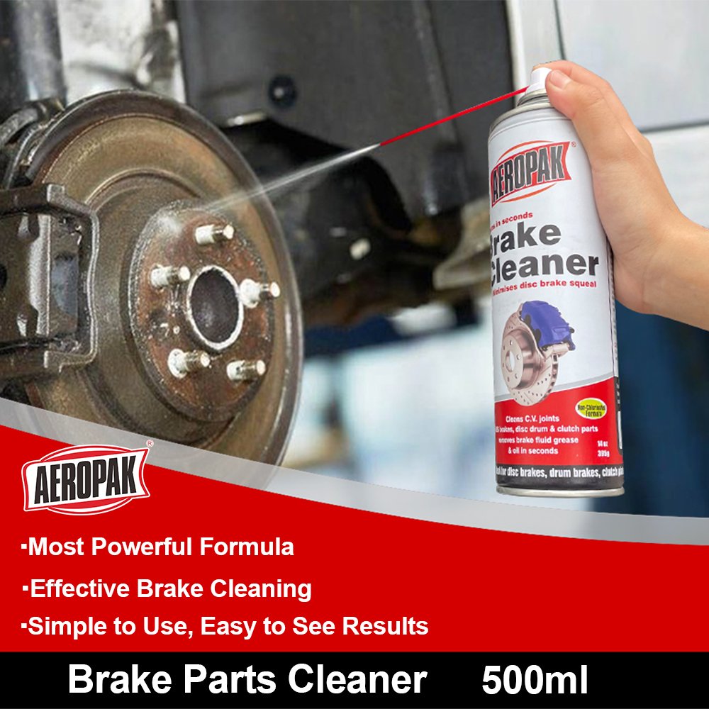 AEROPAK 500ML Car Detailing Aerosol Spray Products Efficient Cleaning Automatic Brake Parts Cleaner Spray