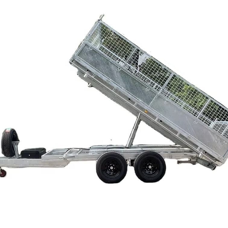 Dual Axle Heavy Duty Flat Top 12x6 3-way Patented Design Hydraulic Cylinder Tipping Trailer