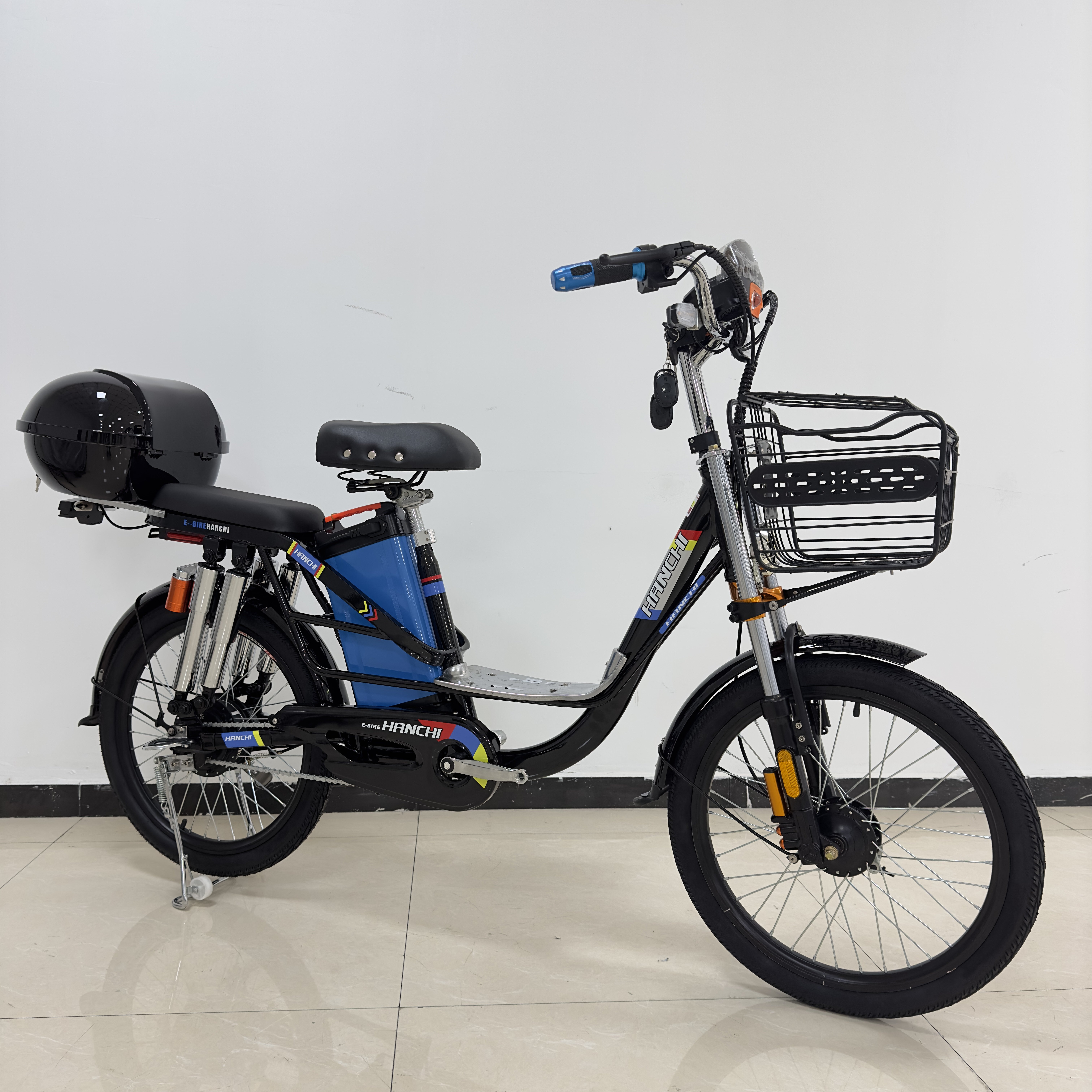 Professional Manufacture 350w 48v 12Ah Drum Brake 20 Inch Tire Offroad Mountain City Electric Bicycle for Adult