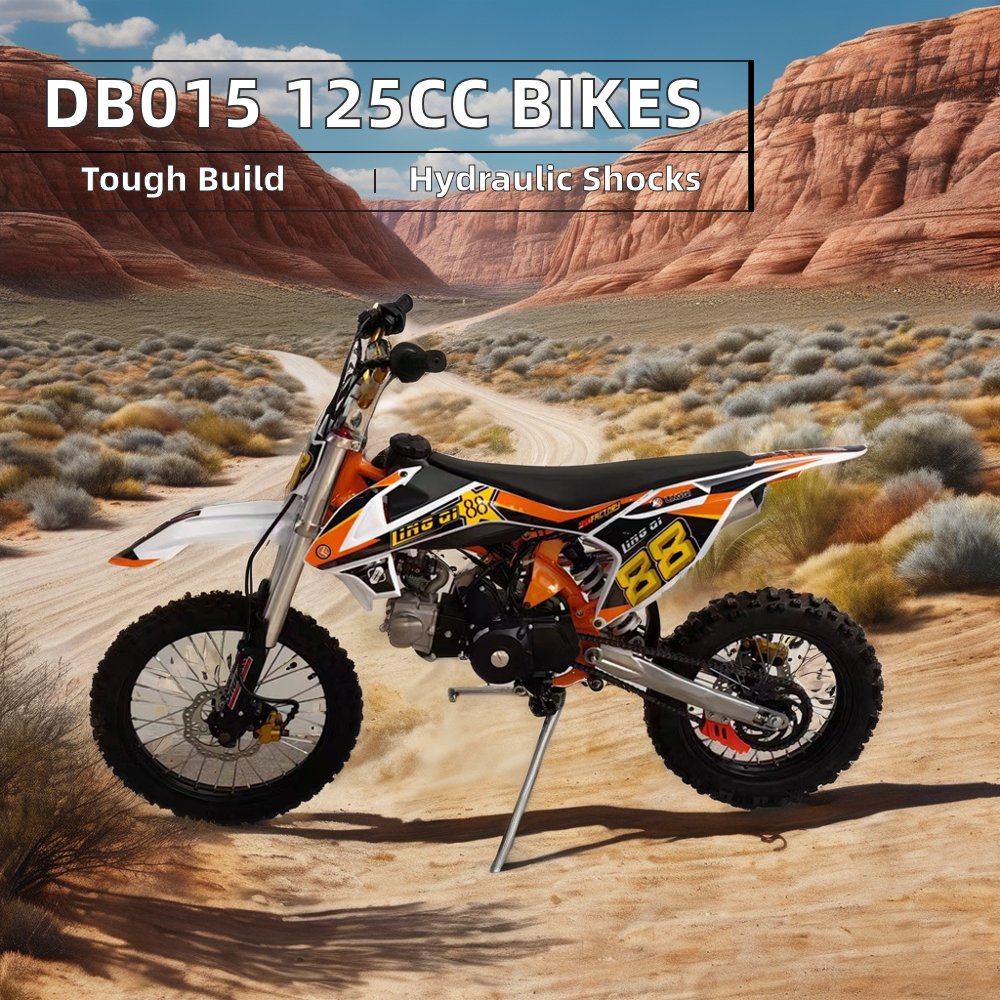Lightweight All-Terrain 125cc/140cc Gasoline Motorcycle for Adults & Children Off-Road Riding 4 Stroke Engine Chain Drive