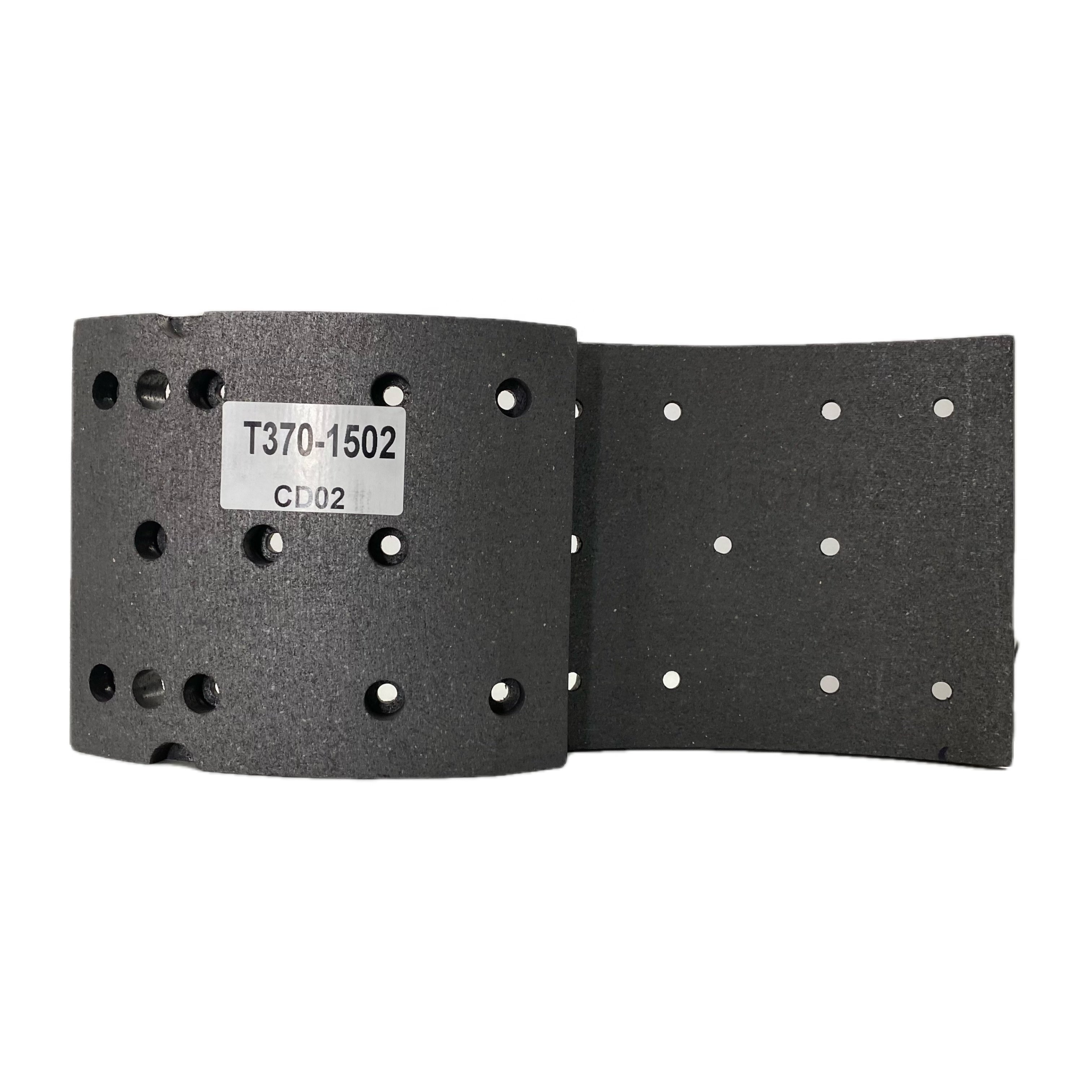 Asbestos Free Brake Linings T370-1501/T370-1502 Manufacturer for Truck Brake Linings T370-1501/T370-1502