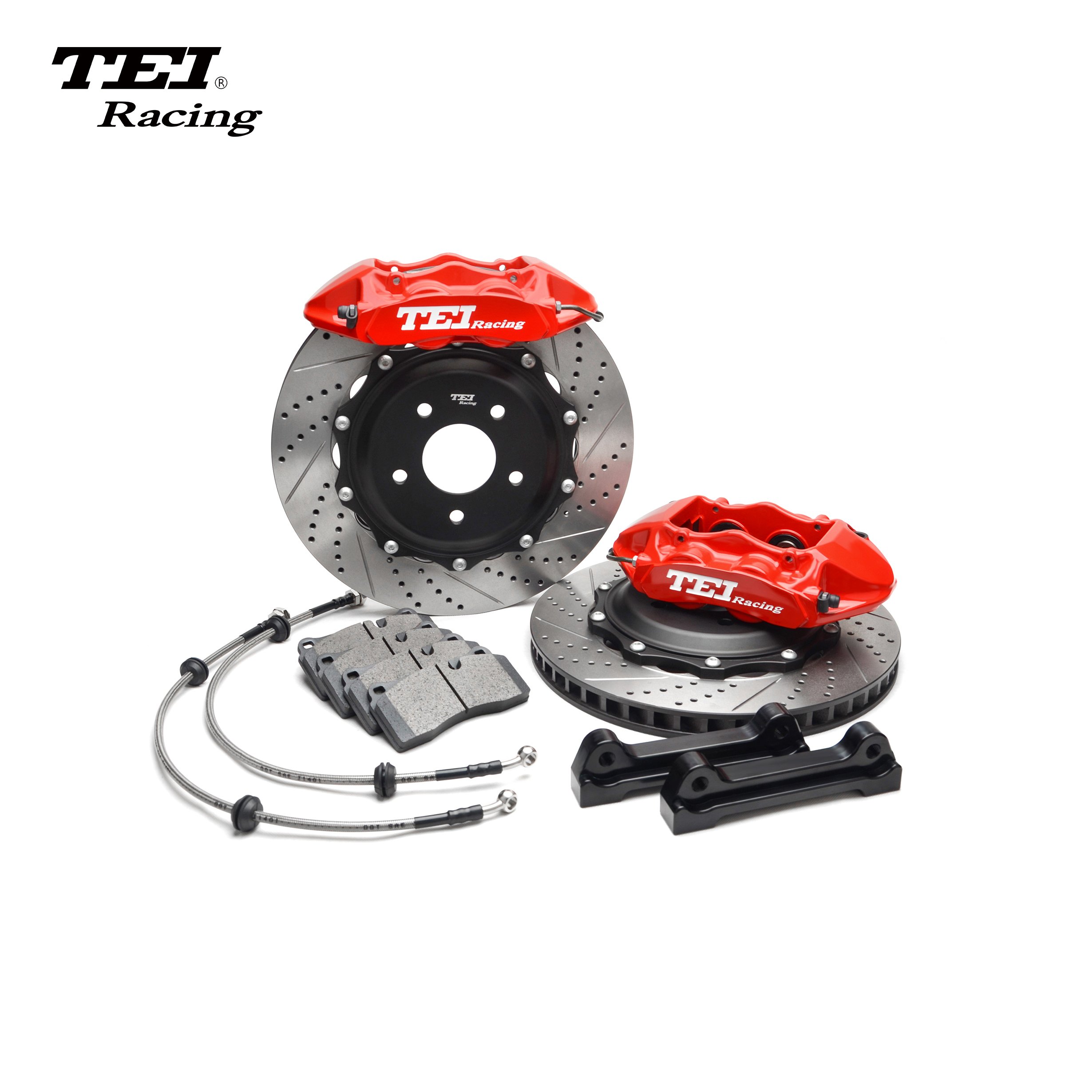 Big Brake Kit Front 6 Piston and Rear 4 Piston E-brake Caliper BBK Auto Brake System for VW GOLF R MK7 2018 YEAR 19 Inch Rim