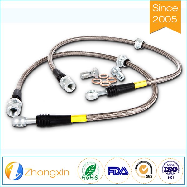 Braided Stainless Ptfe Auto Brake Hose AN3 AN4 Compatibility Teflon Brake Fuel Oil Hose
