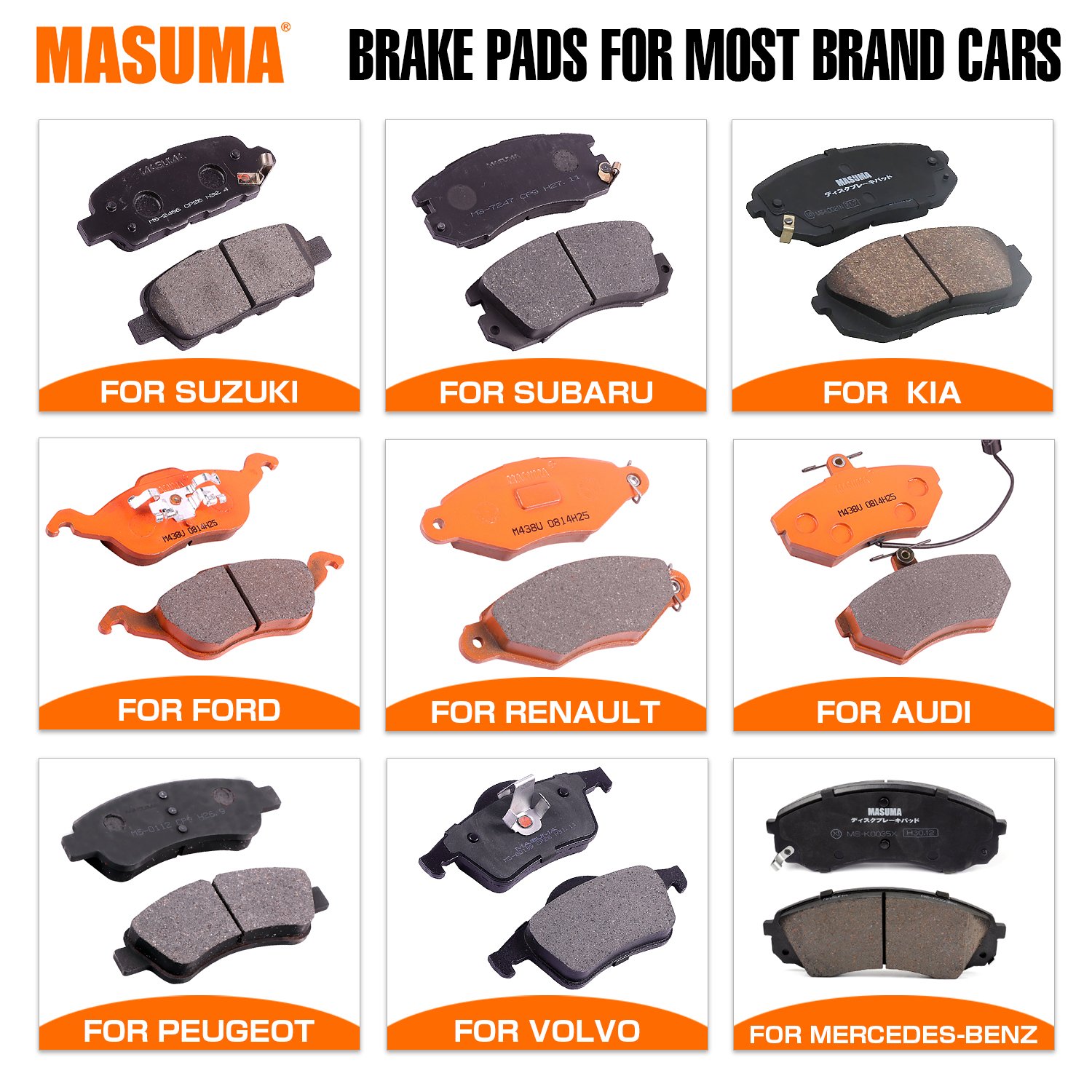 MASUMA MS-2905 China Factory Direct Rear Brake Pads Performance Sports Brake Pads Spare Parts for Nissan Patrol Infiniti QX80